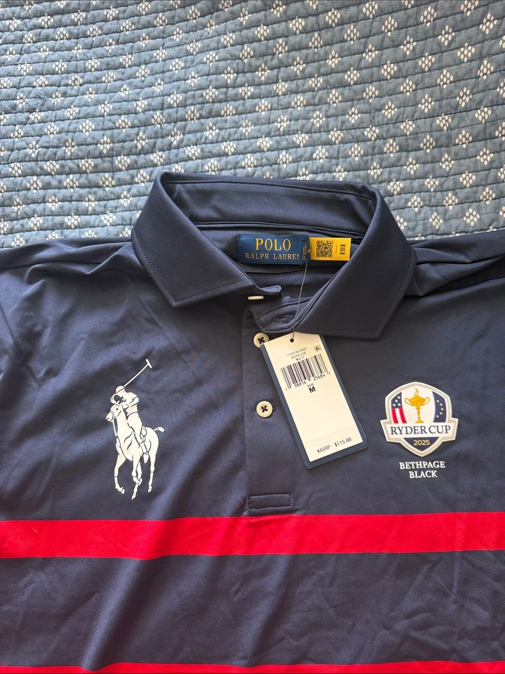 Polo by Ralph Lauren Navy, Red & White Striped Ryder Cup Polo